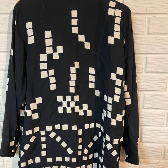 Vintage Peter Popovitch Graphic Button Down Blouse - Size M - Picture 2 of 4